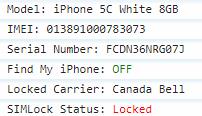 Bell Canada Full IMEI Check Find My iPhone